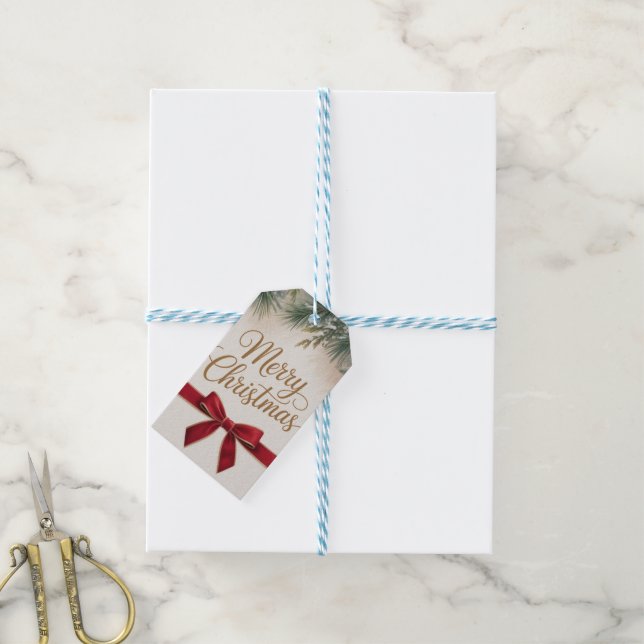Our First Christmas Gift Tag (With Twine)