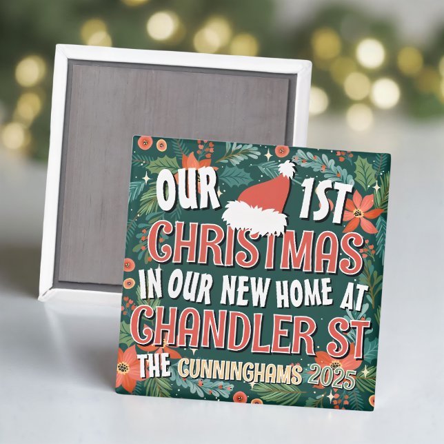 Our First Christmas in our New Home Bold Wreath Magnet (Creator Uploaded)