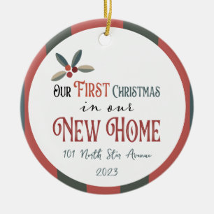 Our First Christmas in our New Home Ceramic Tree Decoration