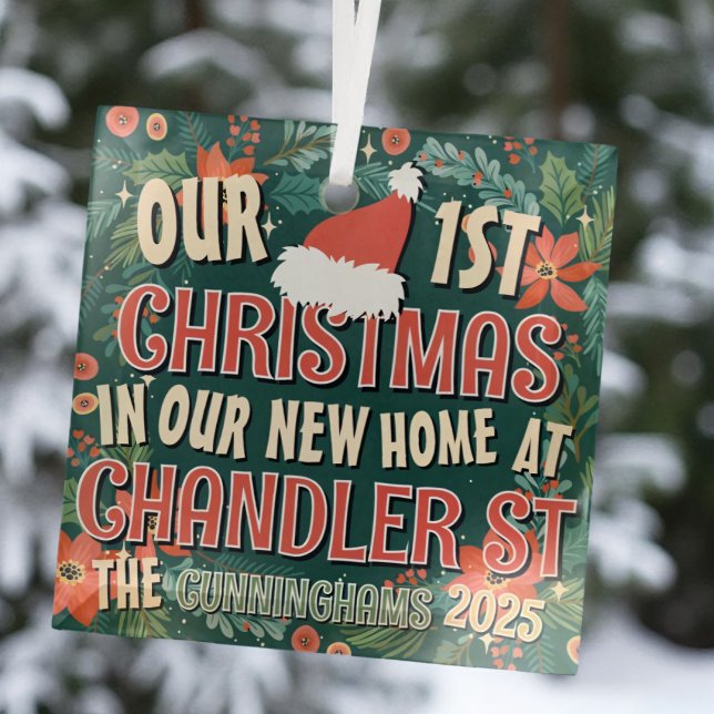 Our First Christmas in our New Home Christmas Glass Tree Decoration (Creator Uploaded)