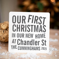 Our First Christmas in our New Home Modern Bold