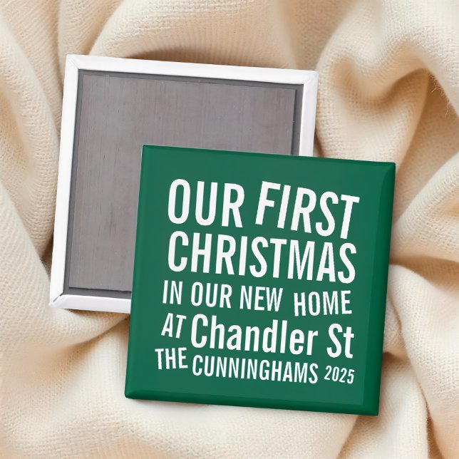 Our First Christmas in our New Home Modern Bold Magnet (Creator Uploaded)
