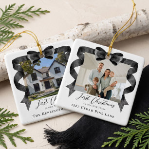 Our First Christmas in Our New Home Photo Keepsake Ceramic Ornament