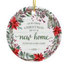 Our First Christmas In Our New Home Rustic Wreath
