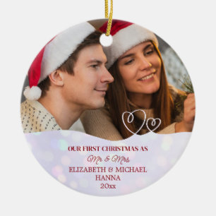 Our First Christmas Married Mr & Mrs Ceramic Tree Decoration