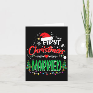 Our First Christmas Married Newlywed Mr And Mrs Card