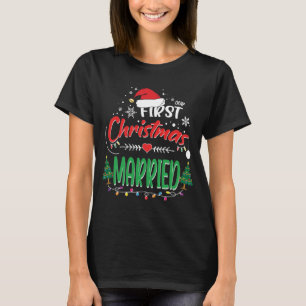 Our First Christmas Married Newlywed Mr and Mrs T-Shirt