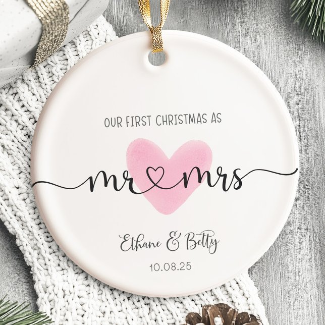 Our First Christmas Married Ornament Mr&Mrs Heart (Our First Christmas Married Ornament Mr&Mrs Heart)