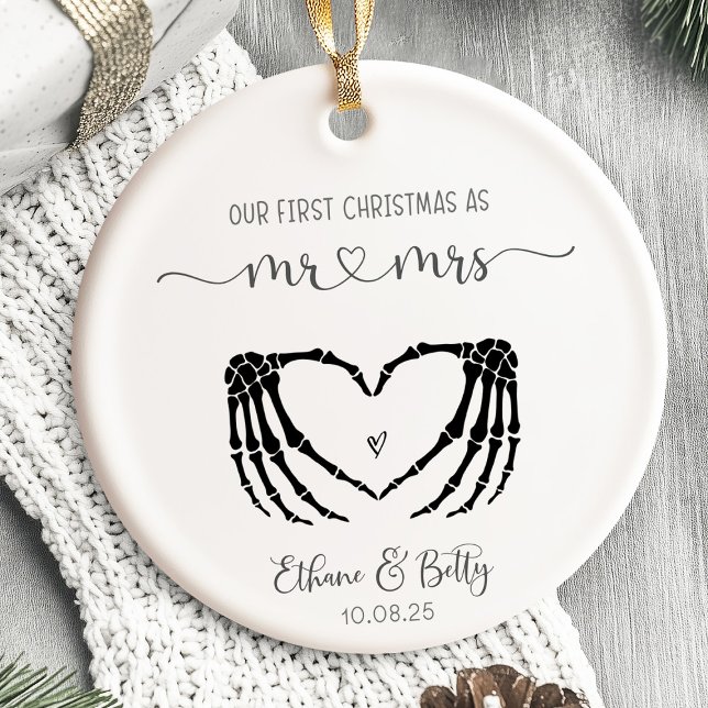 Our First Christmas Married Ornament Mr&Mrs Heart (Our First Christmas Married Ornament)