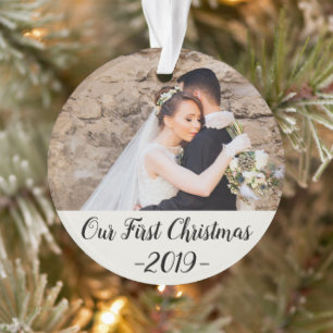 Our First Christmas Married Personalised Christmas Ornament