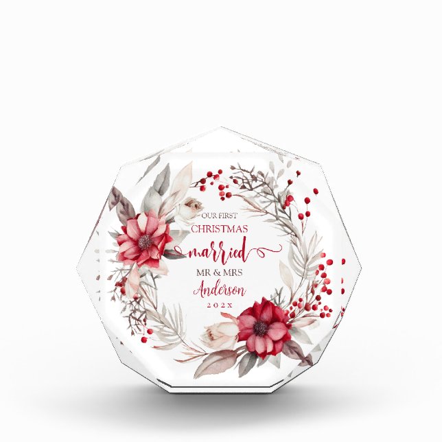 Our first Christmas Married Photo Block (Front)