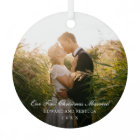 Our First Christmas Married Photo Elegant Newlywed