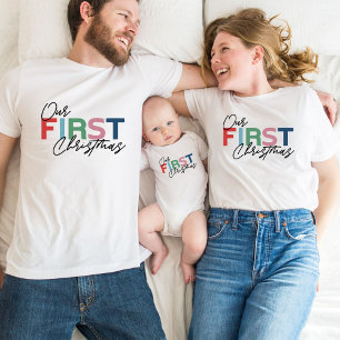 Our First Christmas Men's White T-Shirt
