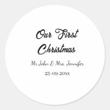 Our first Christmas Mr and Mrs couple name date