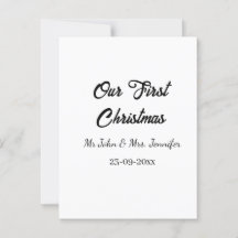 Our first Christmas Mr and Mrs couple name date