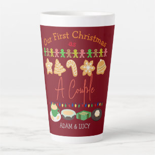 Our first Christmas Mr. and Mrs. /Couple newlywed  Latte Mug