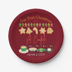 Our first Christmas Mr. and Mrs. /Couple newlywed Paper Plate