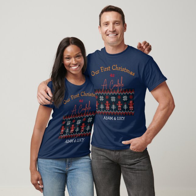 Our first Christmas Mr. and Mrs. /Couple newlywed  T-Shirt (Unisex)