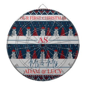 Our first Christmas Mr and Mrs newlywed Dartboard
