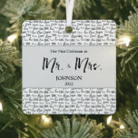 Our First Christmas Mr. and Mrs. Wedding Photo Metal Tree Decoration<br><div class="desc">Celebrate the joyous occasion of your first Christmas as Mr. and Mrs. with the Our First Christmas Mr. and Mrs. Wedding Photo Metal Ornament. This elegant and personalized ornament is the perfect way to commemorate your special milestone and create a lasting keepsake. The ornament features a modern typography design with...</div>