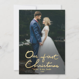 Our First Christmas Mr. & Mrs. Holiday Photo Card