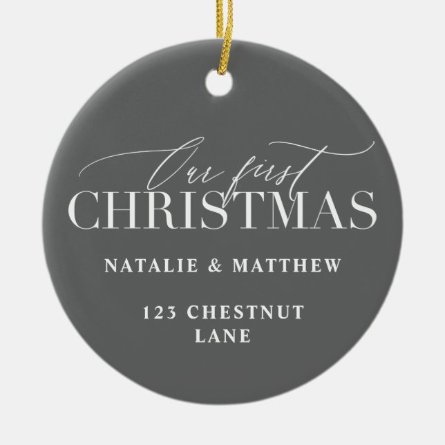 our first christmas new home ceramic tree decoration (Front)