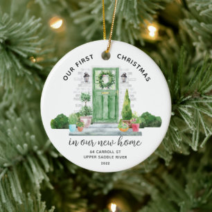 Our First Christmas New House Ceramic Ornament