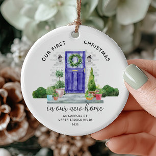 Our First Christmas New House  Ceramic Ornament