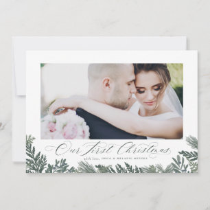 Our First Christmas Newlywed Holiday Photo Card