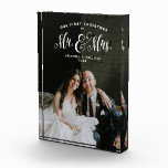 Our first Christmas newlywed Mrs and Mrs Photo Blo<br><div class="desc">For the just married couple - a "first Christmas" photo block featuring a script "Mr. & Mrs." and a place to customise with your photo,  names and year. Perfect newlywed or wedding gift!</div>