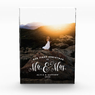 Our first Christmas newlywed Mrs and Mrs Photo Block