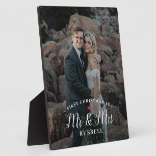 Our First Christmas Personalised Photo Desktop Plaque