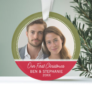 Our First Christmas Photo - Double-Sided Ornament