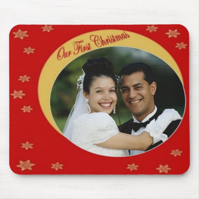 Our First Christmas Photo Frame Mousepad (Front)