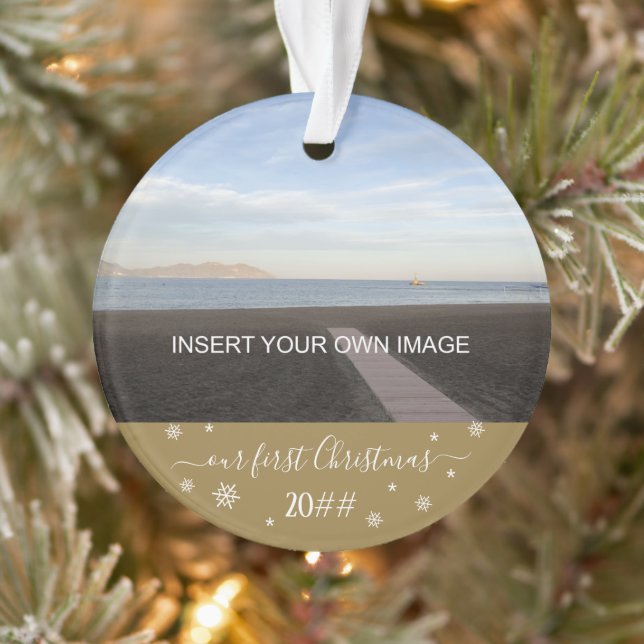 Our First Christmas Photo Ornament (Tree)