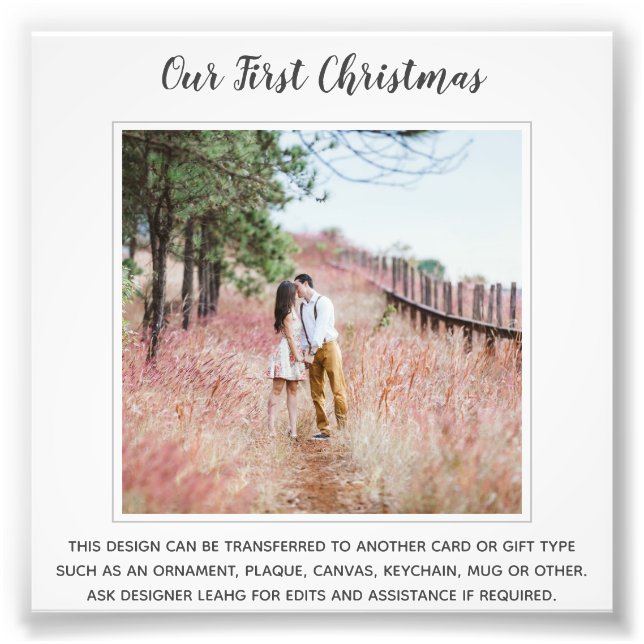 Our First Christmas PHOTO Template - Create Own (Front)