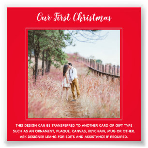 Our First Christmas PHOTO Template - Create Own Print