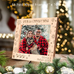 Our First Christmas Santa & Deer Couple Name 10x8<br><div class="desc">Our First Christmas Santa & Deer Couple's Name 10x8 Etched Frame. Personalise the text with information.</div>