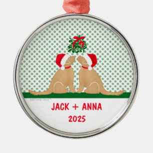 Our First Christmas Santa Dogs Custom Ornament
