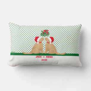 Our First Christmas Santa Dogs Custom Throw Pillow