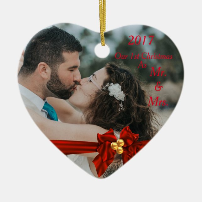Our First Christmas Together 2017 Ceramic Tree Decoration (Front)