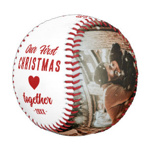 Our First Christmas Together 2 Photos Baseball
