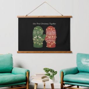 Our First Christmas Together Cosy Knitted Hanging Tapestry