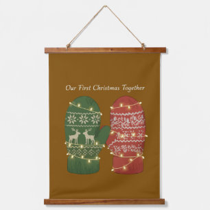 Our First Christmas Together Cosy Knitted Hanging Tapestry