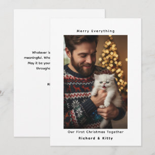 Our First Christmas Together Custom Photo Holiday Card