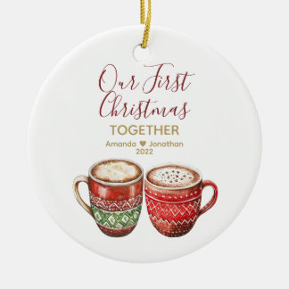 Our First Christmas Together Hot Cocoa Gift Ceramic Tree Decoration