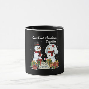 Our First Christmas Together Newlywed Snowman Mug