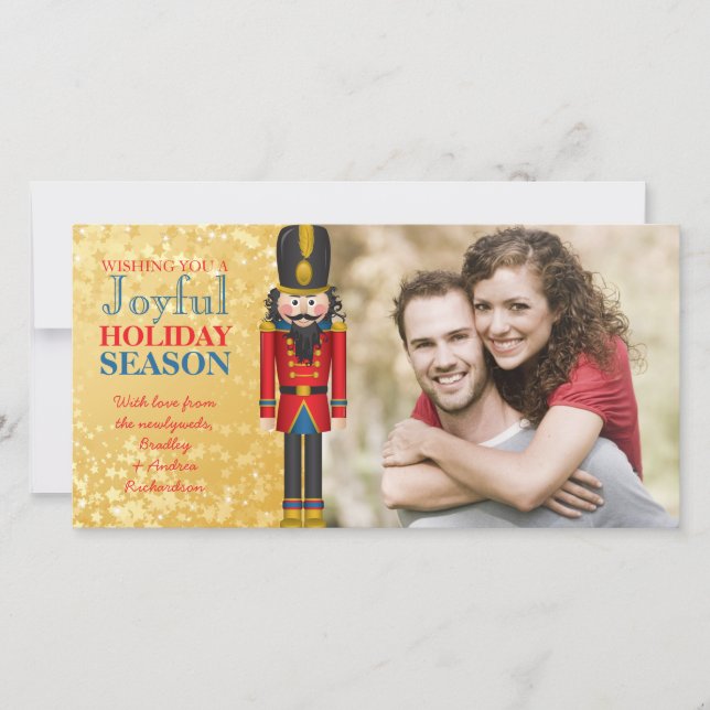 Our First Christmas Together Nutcracker Soldier Holiday Card (Front)