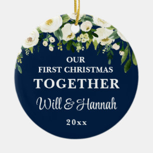 Our First Christmas Together Personalised Couple Ceramic Tree Decoration