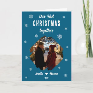 Our First Christmas Together Photo Holiday Card